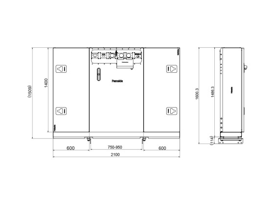 Kasse-/Tanksystem 250 ltr modul u.topskab