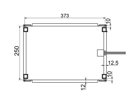 Varmeelement 24V 90W 385x275x10mm - 501999