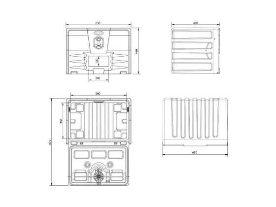 Plastkasse LxHxD: 650/460/480 - JBZ650-50033