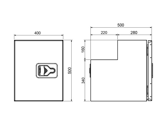 BevoBox Mix v.hengslet 400x500/340x500/280mm - BevoBox Scania u.førerhus