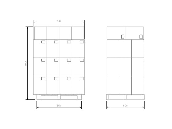 Dokumentholder 340x330x86mm - Firkantet Jonesco
