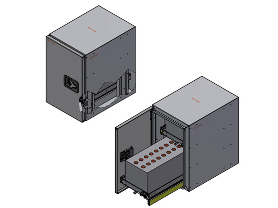 BevoBox Mix sidehengslet alu/RF L450xH700xD650 batteri