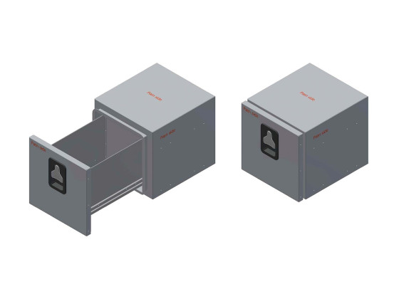 BevoBox alu LHD:400x400x470 m/skuff for DAF XG