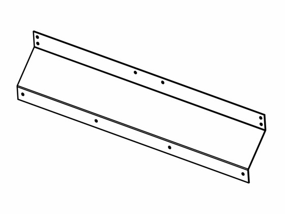 Front stykke f/deksel 591034/35/36 - H: 700mm