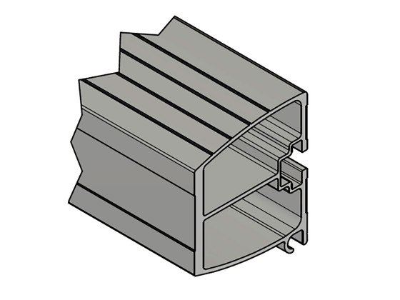Underkjøringshinder 2350mm alu eloksert kompl. ECE 58.02 - HTR365-2350-E