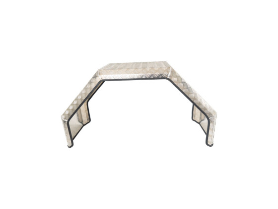 Skjerm alu 450x1310mm f. 2 styreaksel (rå) - .