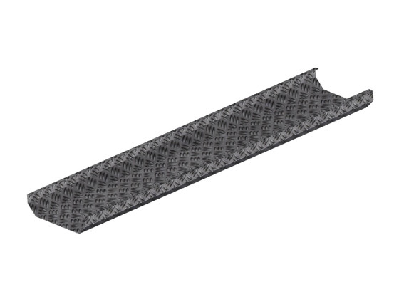 Nettkasse  2500x550mm m/kantprofil.  Våtlakkert