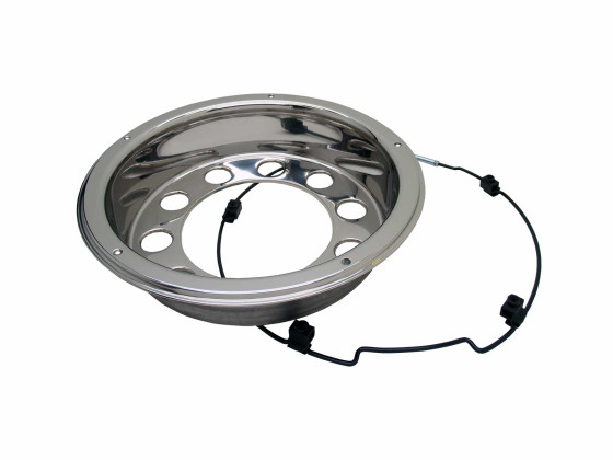 Innfelt bakkapsel 22,5" m/ring D=130mm - 45817  Centerhull ø280mm, PCD=370mm