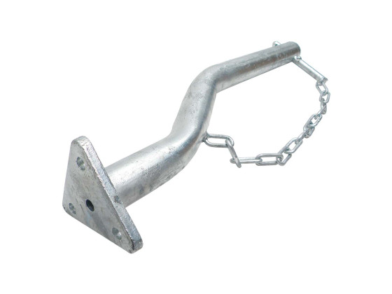 Kjettingholder bøyd m/flens ø42 galv. - 626-42