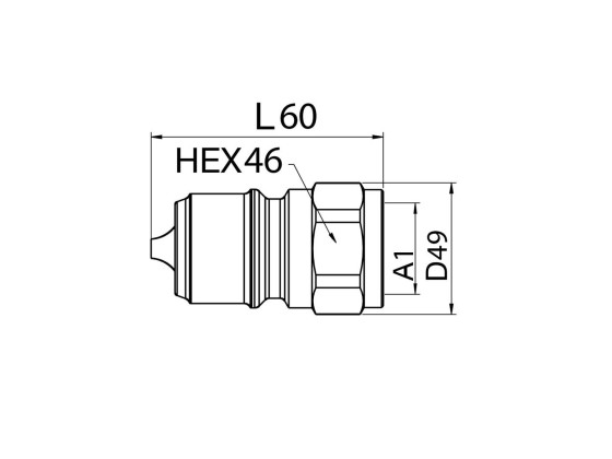 Kobling 1" han Tema T -serie - Tema 10020