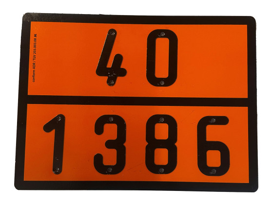 ADR skilt 40/1386 400x300mm