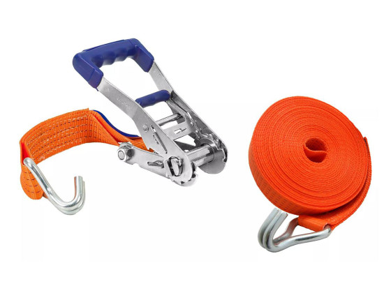 Båndstrammer kompl. blå m/ krok 4t/ 10 mtr. - (0,4 + 9,6 m) - LC2000 / 4 T