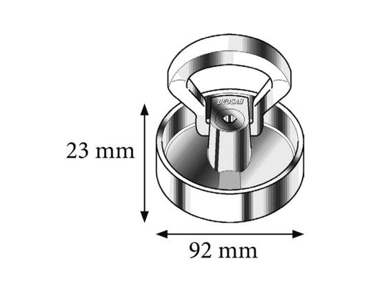 Bindering aluskål Ø92xH23mm LC2000kg/MLC4000kg