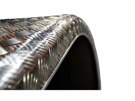 Aluminiumsskjerm buet, trippel 650x4000 - 155703