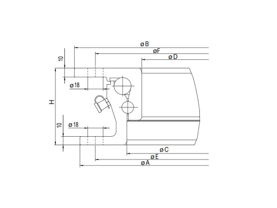 Jost Svingkrans 90/1200.20 to-radet, boremal 1 - KLKDR2202010K