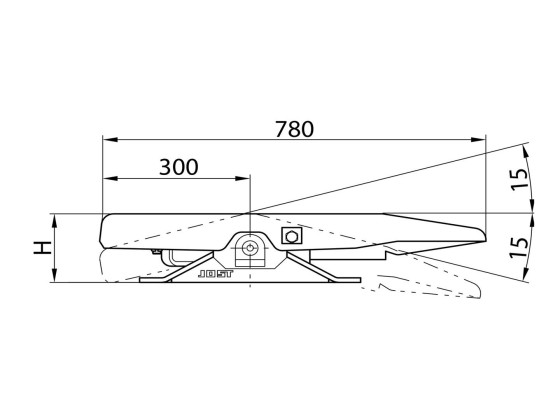 Svingskive 2" JSK 36 DV 2 J H:150 mm