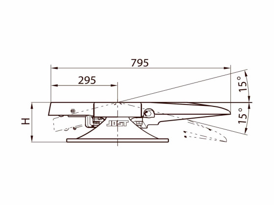 Fifth wheel coupling 2"  JSK 37 C 150 Heigh:185 mm