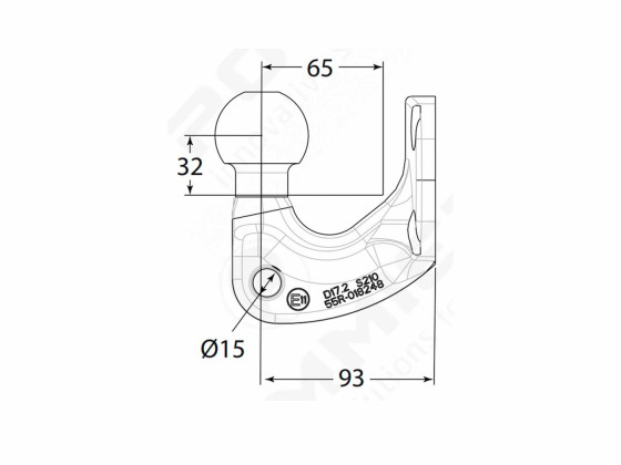 Kulekonsoll 50mm 3,5t 31kN 4 hull 2944731