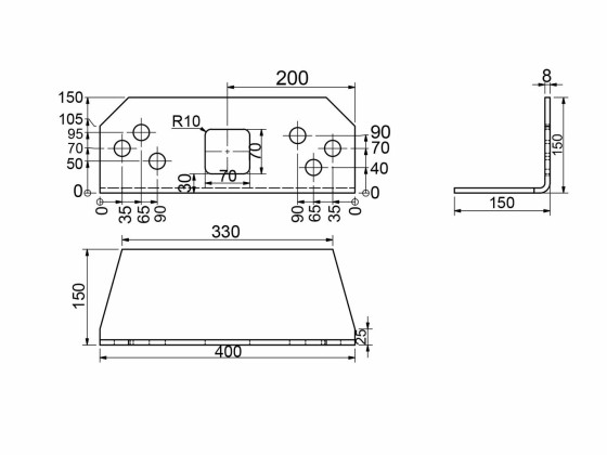 Mutter for støttebein - 5826-02