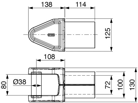 Tipplås fremre under 108x130mm - 031052.00