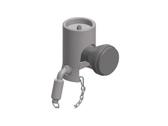 Toppdel for tippkule 3 veis Ø80mm type 1 (rett) - 030921.00