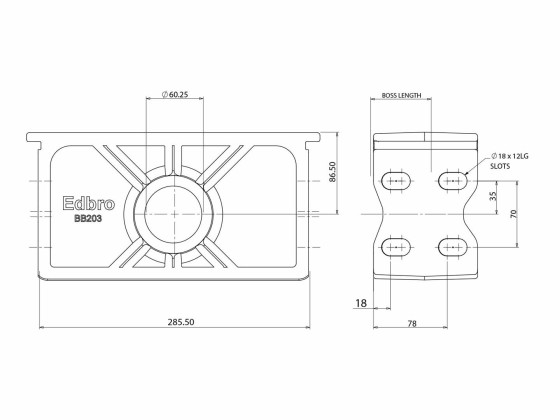 Edbro chassisbeslag - BB203 - CS13 Serie B19