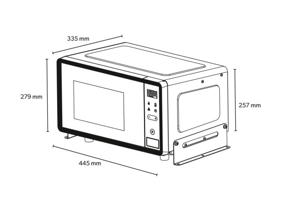 Mikrobølgeovn 17L inkl. inverter og braketter, 500W 24V MWO 24 - 9600000535