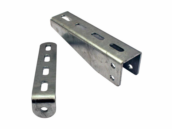 Supportbeslag bukket+skinne for verktøykasse