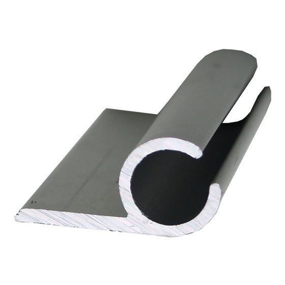 Teltlistprofil  eloksert 5,02 mtr. - A1506 25x9mm for kederlist Ø 5,5mm - 34091 - 10.0425.30