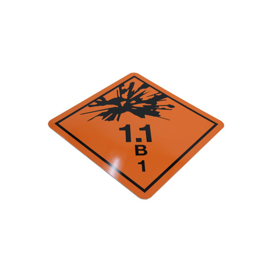 ADR kl.1 1.1B - 250x250mm, Magnetisk