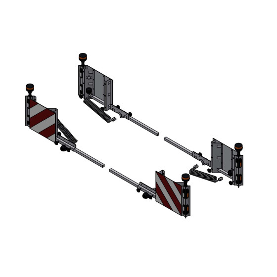 Wide load marking with light+rotating beacon, EU - set