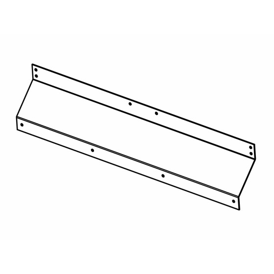 Front stykke f/deksel 591034/35/36 - H: 700mm