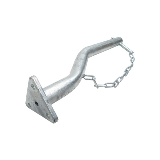 Kjettingholder bøyd m/flens ø42 galv. - 626-42
