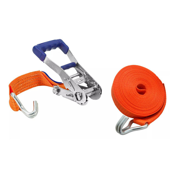 Båndstrammer kompl. oransj m/ krok 5t/ 10 mtr. (0,4 + 9,6 m) LC2000 / 5 T - 130610091