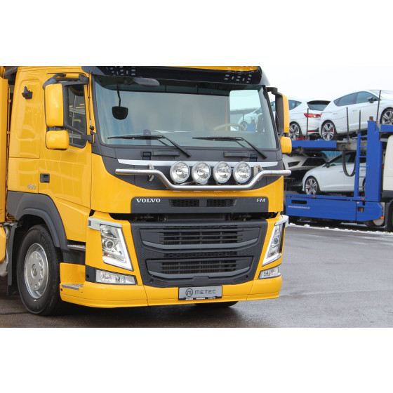 Volvo FH4/FM Brøytelysbøyle - Rustfri polert.Ø60 mm. 868599 - 6 Lykteholdere inkl. kabel til 4 lamper - Volvo FH4 og FM fra 2014