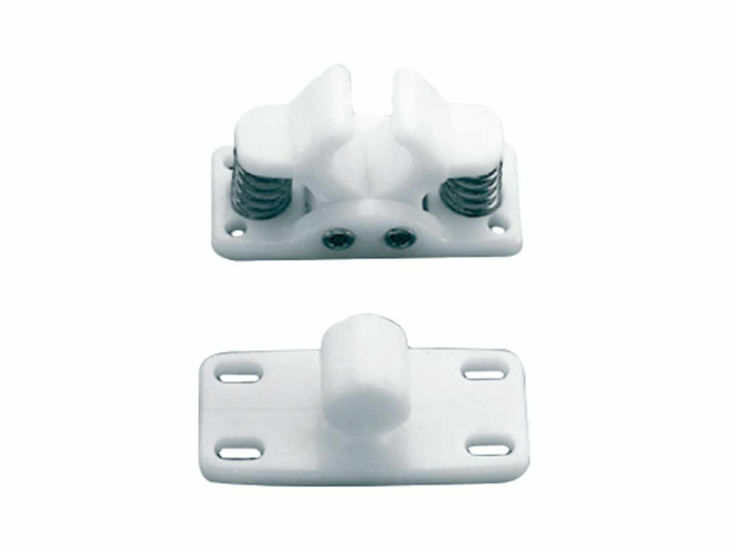 Door holder w/spring in white nylon