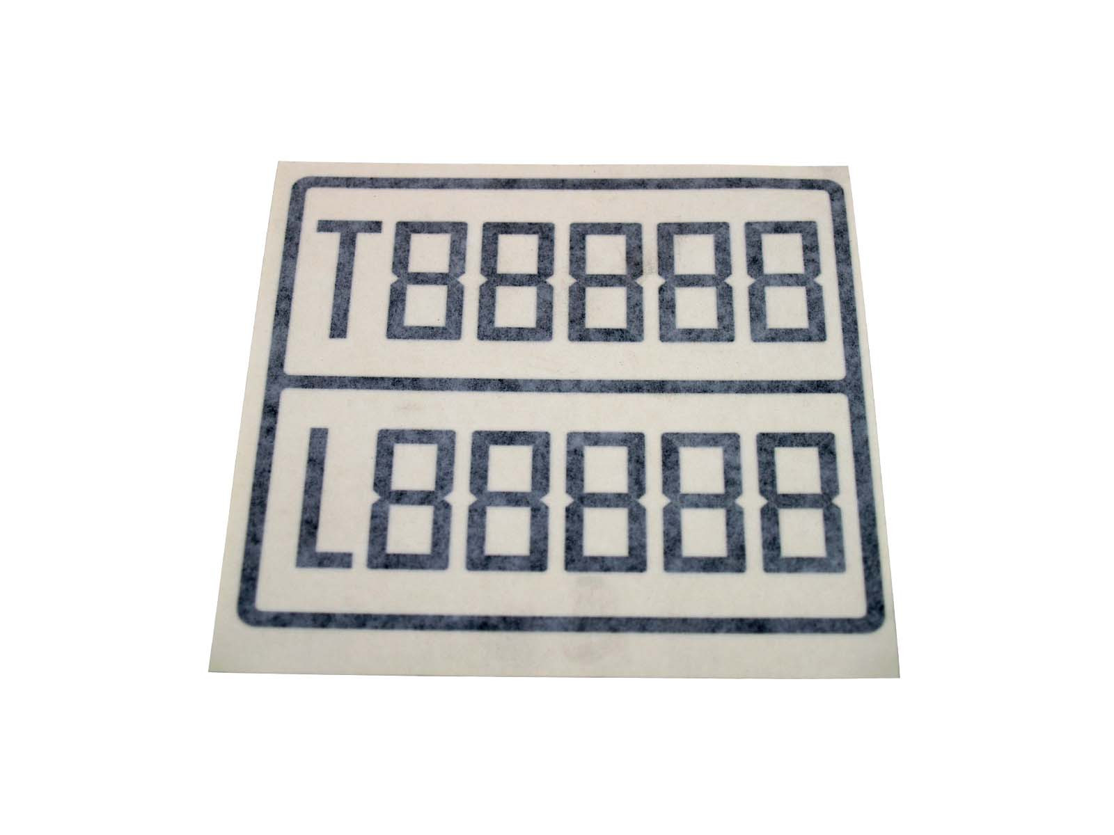 Vægttavle, 5 cifre sort - 85078