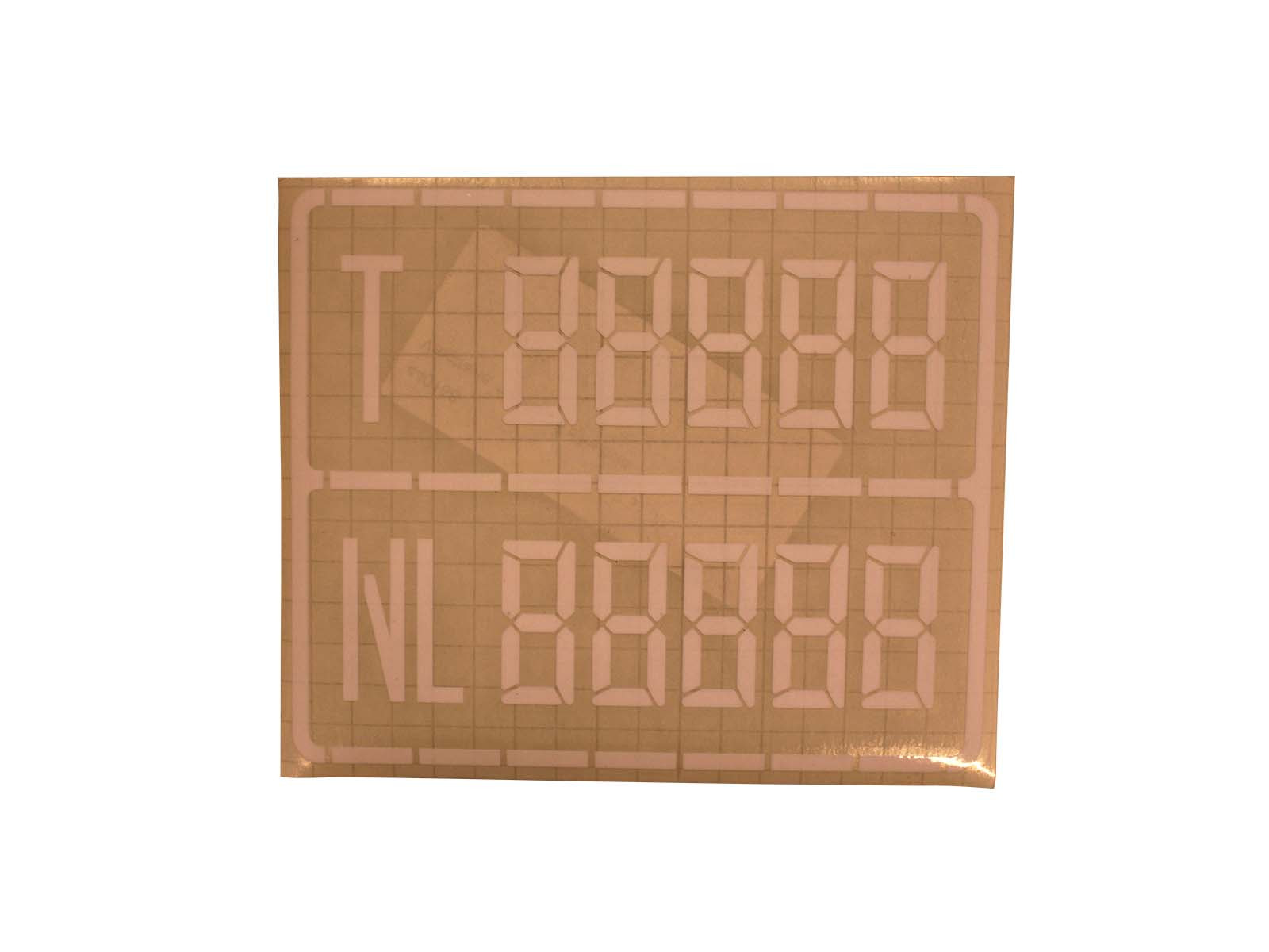 Vekttavle, nyttelast 5 siffer hvit - 41032