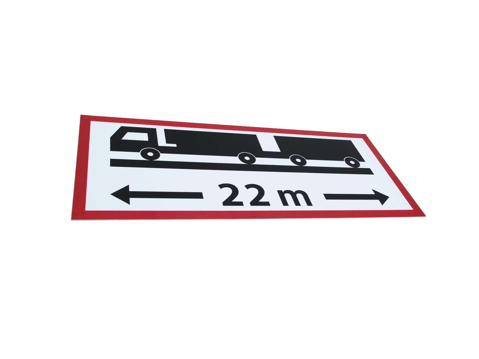 Skilt 22m  1000x500mm