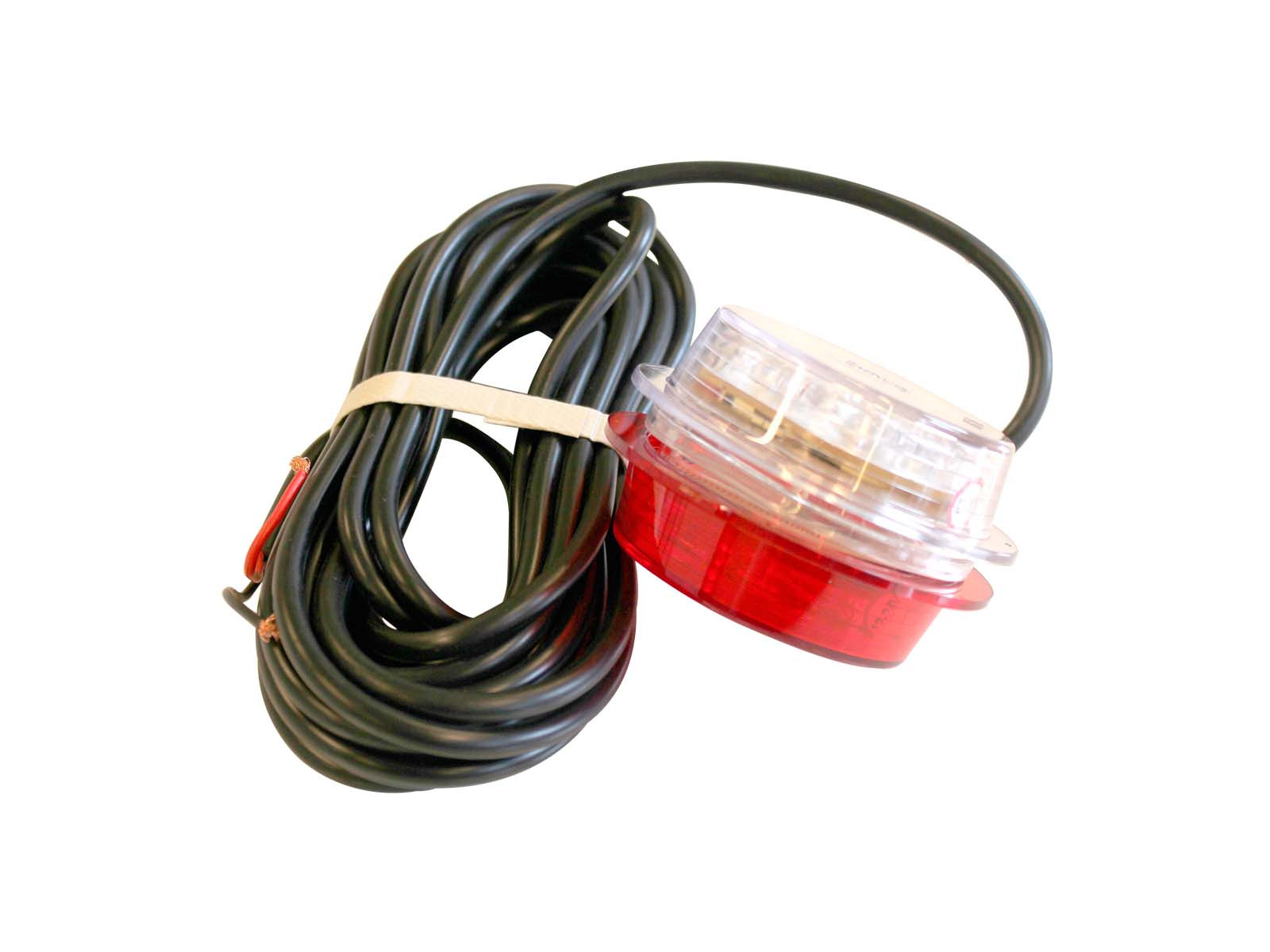 Innsats HBA for gummiarm 12/24V LED Rød/Hvit 12-50542 - 5 m. kabel.