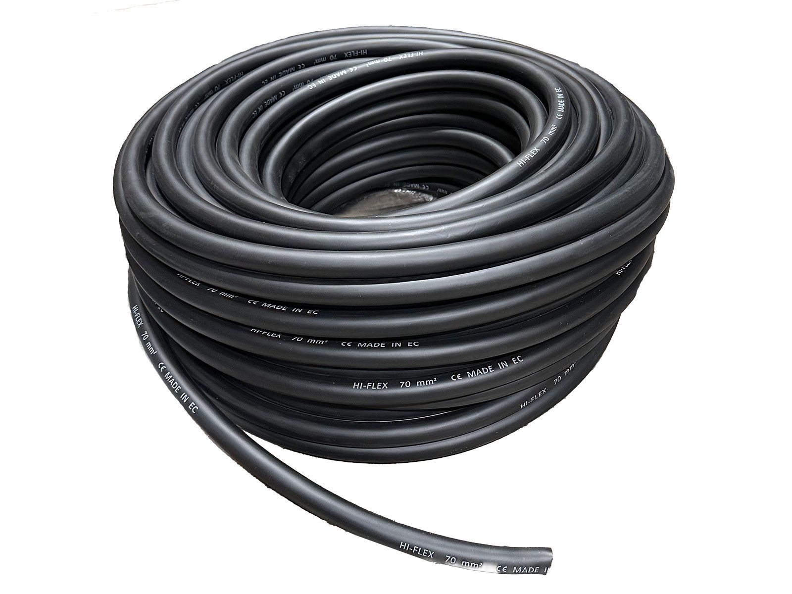 Startkabel sort 70m2 myk (50m/kveil) - VUK70