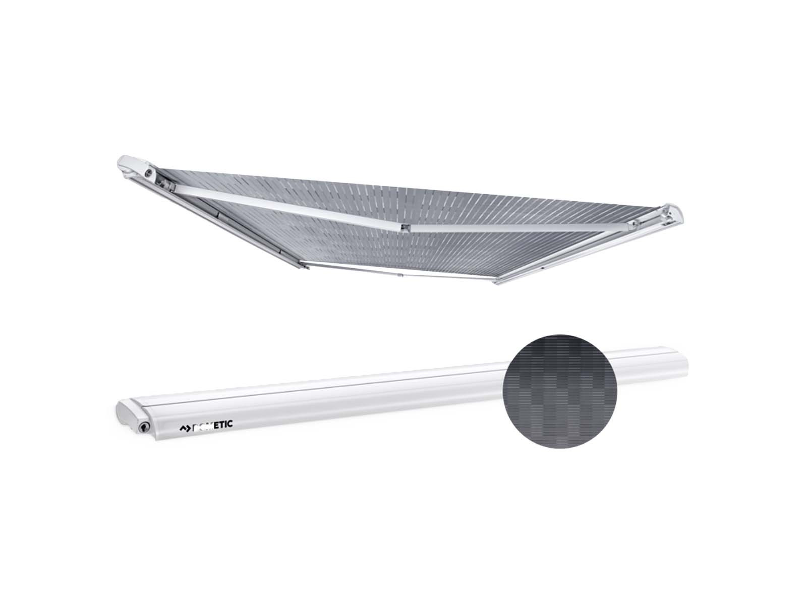 Markise PR2500 5m/2,75m Grå/hvid - Dometic 9103104446