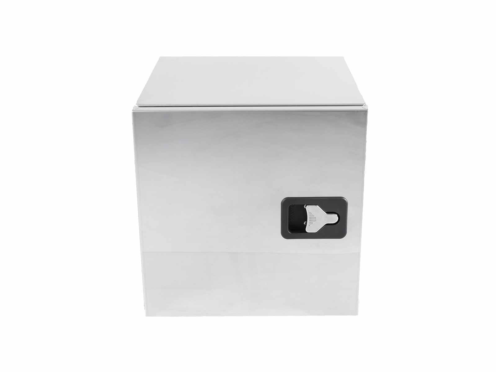 BevoBox mix-venstrehengslet 500x500x500, - m/ hylle og plastinnlegg i bunn.