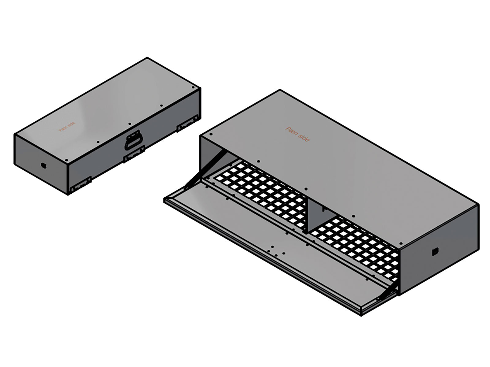 BevoBox handskekasse RF m/netbund L1000xH200xD400