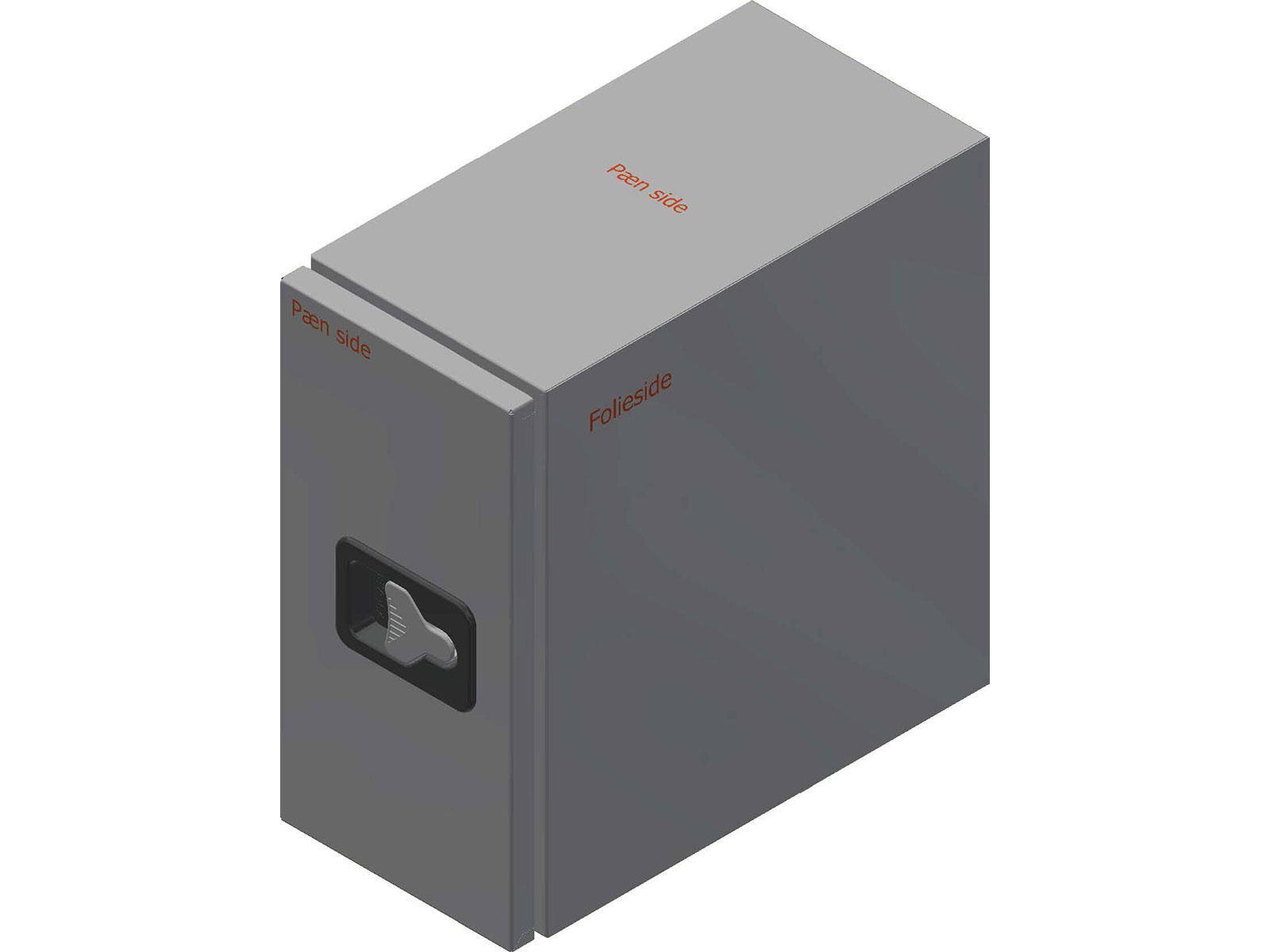 BevoBox rustfri verktøykasse sidehengslet, venstre - L300xH600xD600