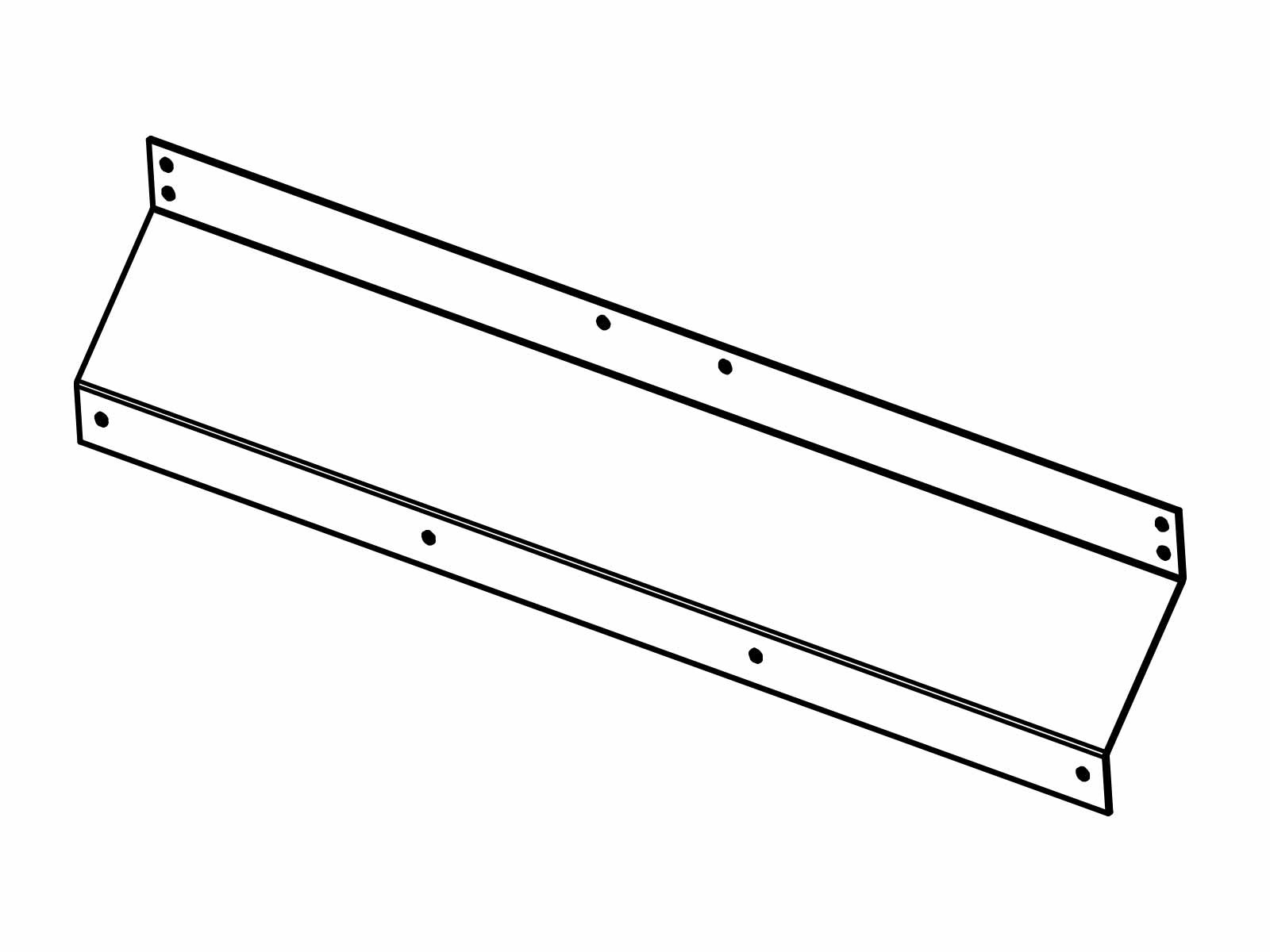 Frontstykke f/sideværninddækning 591030/31/32  - H: 600mm