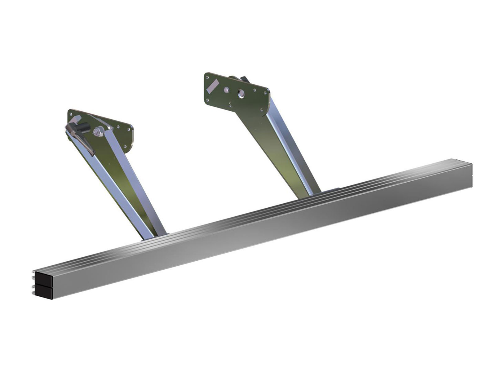 Underkjøringshinder,Pommier oppfellbart  - H= 680-870mm//  2909413 - m/ Alu. firk.blelke  120xH100mm - .