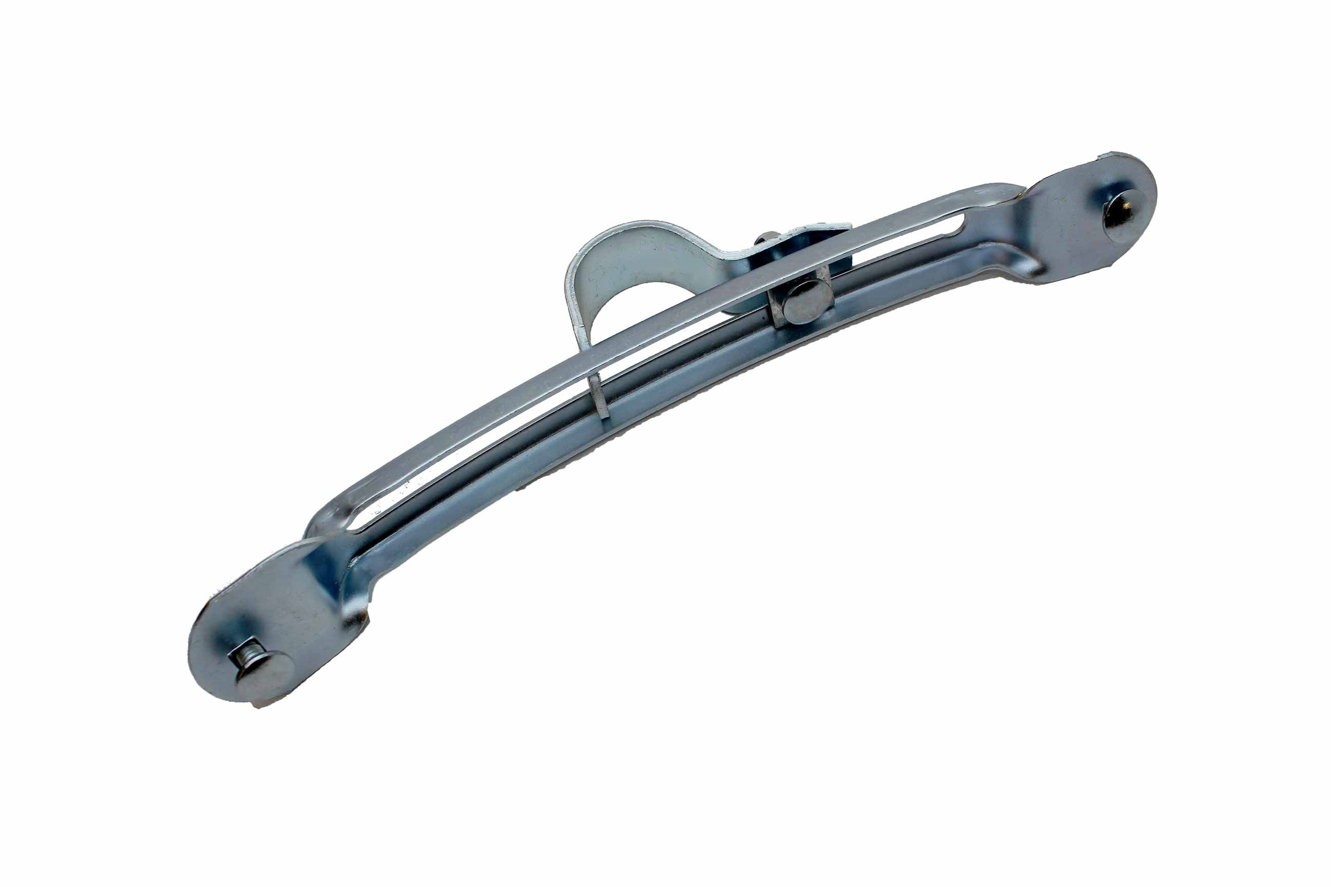 Skjermbeslag, justerbart ø42mm forsterket - Med bolter, skiver og låsemuttere. Galvanisert.