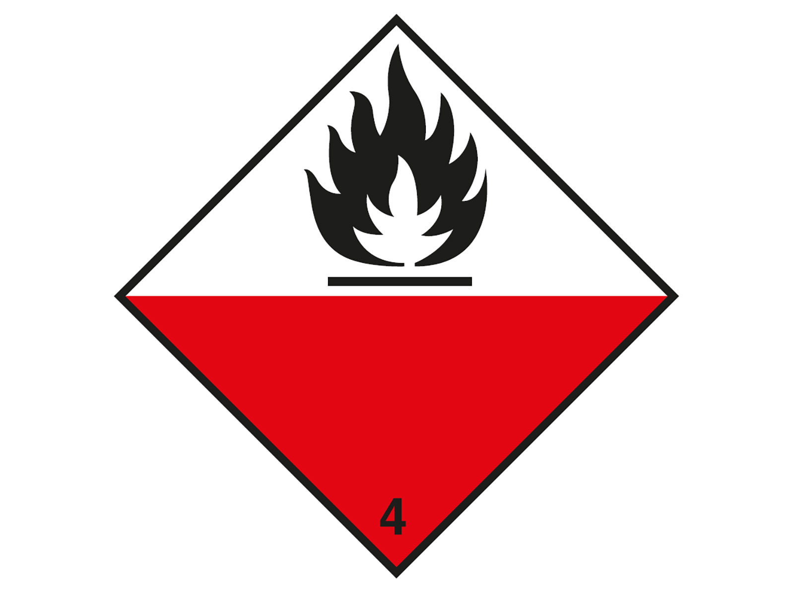 Fareseddel spontant brennbart kl 4.2 (folie selvklebende)