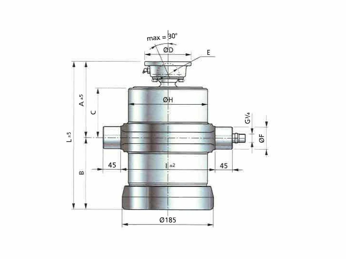Penta Hydraulikk syl. Undermontert APSB 046 1456 135 6 CRD 22000B1356002